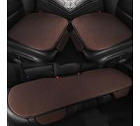 ONEMAJI 3 Sets Car Seat Cover for Ford Fiesta MK8 2017-2024, Vehicle Interior Protector Breathable Cushion Pad Set Comfortable Driving Accessory Mat Kit,Coffee
