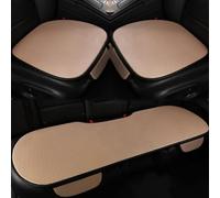 ONEMAJI 3 Sets Car Seat Cover for VW T-ROC T ROC 2017-2021 2023 2024, Vehicle Interior Protector Breathable Cushion Pad Set Comfortable Driving Accessory Mat Kit,Beige