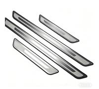 ONEMAJI 4 Pcs Car Door Sill Protector Strips for Aston Martin DB12 2023 2024 2025 2026, Stainless Steel Kick Plates Welcome Pedal Non-Slip Scuff Guard Threshold Cover,C