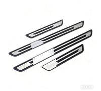 ONEMAJI 4 Pcs Car Door Sill Protector Strips for Jaecoo 7 SHS 2024 2025 2026, Stainless Steel Kick Plates Welcome Pedal Non-Slip Scuff Guard Threshold Cover,B