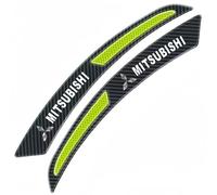 ONEMAJI 4 Pcs Car Wheel Arch Trim Stickers for Mitsubishi Grand Lancer X 2017-2026, Car Wheel Arch Eyebrows Decorative Strip Bumper Anti-Collision Protection Accessories,Green