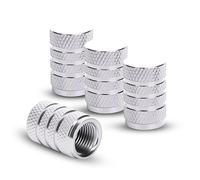 ONEMAJI 4 Pcs Tyre Valve Dust Caps for MG MG4 EV XPower 2023 2024 2025, Wheel Valve Caps Alloy Stem Covers Heavy Duty Tire Cap Leak-Proof with Rubber Seal,Silver