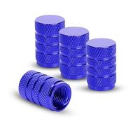 ONEMAJI 4 Pcs Tyre Valve Dust Caps for Opel Vauxhall Adam Antara Astra J K L Combo Corsa D E F Crossland X, Wheel Valve Caps Alloy Stem Covers Heavy Duty Tire Cap Leak-Proof with Rubber Seal,Blue