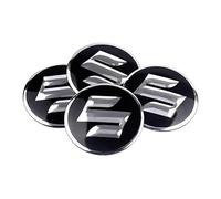 ONEMAJI 4 Pcs Wheel Center Cap Sticker for Suzuki Vitara 2014-2021 2022 2023 2024 56MM, Wheel Trim Sticker Badge Emblem Decal Hub Centre Cover Decorative Sticker Styling Accessories,Black