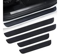 ONEMAJI 4Pcs Auto Door Sill Protector Strips for Toyota Auris Aygo Aygo X C-HR Corolla Corolla Cross Hilux, Vehicle Step Scuff Plate Guards Car Entry Edge Protection Accessories,Black