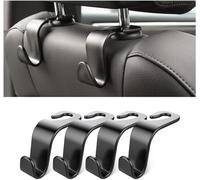 ONEMAJI 4Pcs Automobile Seat Backrest Organizer Hooks for Audi RS3 (8VA) Sportback 2015-2020, Vehicle Headrest Storage Hangers Convenient Interior Accessories,Black