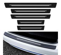 ONEMAJI 5 Pcs Car Door Sill Protector Strips for SEAT/Cupra ATECA Baujahr 2016-2024, Carbon Fiber Threshold Protective Welcome Pedal Protector Cover