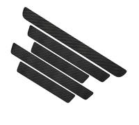 ONEMAJI 5Pcs Carbon Fiber Car Door Sill Protector for Opel Corsa F 2019-2026, Scuff Plate Guard & Rear Bumper Protector Anti-Scratch Door Entry Guard Waterproof