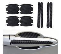 ONEMAJI 8 Pcs Car Door Handle Cup Scratch Protectors for Astra J 2012-2015, Carbon Fibre Exterior Side Mouldings Auto Decal Accessories,Black