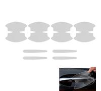 ONEMAJI 8 Pcs Car Door Handle Cup Scratch Protectors for Audi A1 Sportback (8X) 2014-2018, Carbon Fibre Exterior Side Mouldings Auto Decal Accessories,Transparent