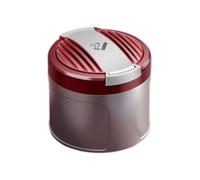 ONEMAJI Car Ashtray for VW Tiguan Allspace 2017-2026, Portable Ashtray with Lid Smell Proof Flame Retardant High Temperature Resistant Cigarette Butt Bucket,Red