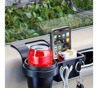 ONEMAJI Car Door Cup Holder for Dodge RAM1500/2500/3500 Quad Cab 2012-2018, Auto Window Drinks Rack Vehicle Beverage Bracket Side Bottle Bin Interior Organiser