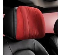 ONEMAJI Car Seat Headrest Pillow for Mercedes E S213 T-Modell ab 2016, Side Sleeping Neck Support Pillow Height Adjustable Flip-Up Design Premium Suede Travel, red