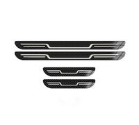 ONEMAJI Stainless Steel Door Sill Protectors for Omoda 7 2026, Anti-Scratch Door Step Entry Guards Kick Trim Car Styling Accessories 4pcs,Carbon Fiber Texture