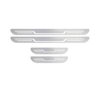 ONEMAJI Stainless Steel Door Sill Protectors for Suzuki Swift VI (A2L) 2017-2020, Anti-Scratch Door Step Entry Guards Kick Trim Car Styling Accessories 4pcs,Silver