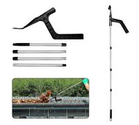 ONEMEAN Gutter Cleaning Tools,1.8m Telescopic Gutter Cleaner Tool, Gutter Cleaning Tools Telescopic Pole with Gutter Brush & Rake Attachments,for Ground-Level Gutter Cleaning,Hard-to-Reach Areas