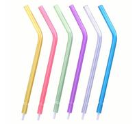 OneMed Dental 250 Pcs White Inner Rainbow Outer Tube Disposable Air Water Spray Syringe Disposable Spray Nozzles for Oral Cleaning
