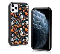 Onemiliayears Cute White Small Spooky Halloween Ghost Phone Case, Flower Ghost iPhone 11 Pro Max Case, Non-Slip Mobile Phone Case for Teen Girls and Boys, Women and Men（11 Pro Max）