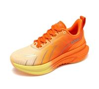 ONEMIX Men's Road Running Shoes Max Cushioning Lightweight Running Sneakers with Thick Sole Textile Synthetic Trainers Bumper Elite 3.0, Coral Lava Orange, 11.5 Women/10 Men