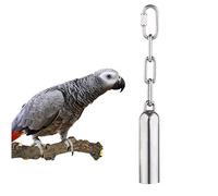 Onemore Choice Stainless Steel Bell Toys For Parrots,African Greys, Mini Macaws, Small Cockatoos (L:Total Length:8.5")