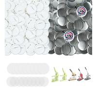 Onemorello 800 PCS Button Maker Supplies, 2.28 inch / 58mm Button Parts Button Supplies, Approx. 2.25 in Blank Button Badge Parts with Paper for Button Maker Machine Pin Maker Machine Button Press