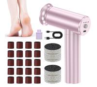 OneNine Electric Foot File Hard Skin Remover, Electric Foot File Pedicure Tool Adjustable Speed with 20 Sandpaper Discs and Clean Brush Rechargeable Portable Foot Grinder for Dead Skin and Calluses