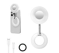 OneNine Magnetic LED Selfie Light Compatible with MagSafe iPhone 16 15 Pro Max, 3-in-1 Magnetic Beauty Selfie Light for Phones, 3 Light Modes Selfie Ring Light, Dimmable for Tablet,Zoom Calls,Video