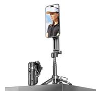 OneNine Magnetic Selfie Stick Tripod for Smartphone with Remote Control, Extendable Rotatable, Cold Shoe, Compact Travel Tripod for iPhone/Android