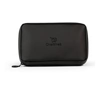 OneNine5 Eco-Friendly Essentials Pouch, Miho Black. Organiser & Bag for Makeup, Cosmetics, Tech, Wires, Valuables & Everyday Accessories. Vegan Leather & 100% Recycled Plastic Lining.