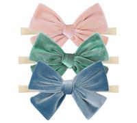 ONENINEDREAM - Classic Plain Bows - Our baby hair bows are made of velvet fabric.They are very soft and smooth, comfortable to use for a long time and will not pinch or cause do