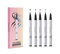 OneNyx Coloured Liquid Eyeliner Pen Set, 5 Colour Eyeliner Pens for Women | Quick Drying, Smudge Resistant, Ultra Fine Brush Tip, Draw Thin & Thick Lines, Daily, Party & Creative Festival Eye Makeup