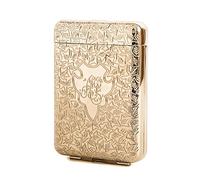 ONEONTA Metal Vintage Case - Front Pocket Carrying Case - Premium Storage Box for Women and Men Gift, Holds 12, up to 84mm, Gold
