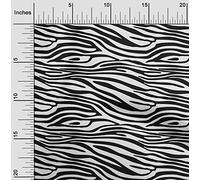 oneOone Cotton Cambric Black Fabric Skins Animal Sewing Material Print Fabric by The Meter 56 Inch Wide