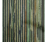 oneOone Cotton Cambric Green Fabric Striped Line Abstract Dress Material Fabric Print Fabric by The Meter 56 Inch Wide