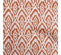 oneOone Cotton Cambric Orange Fabric Ikat Ikat Dress Material Fabric Print Fabric by The Meter 42 Inch Wide