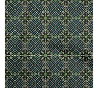 oneOone Cotton Jersey Dark Green Fabric Geometric Fair Isle Pattern Dress Material Fabric Print Fabric by The Yard 58 Inch Wide