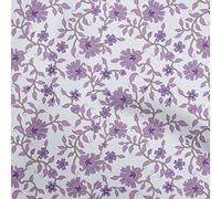 oneOone Cotton Jersey White Fabric Floral Dress Material Fabric Print Fabric by The Yard 58 Inch Wide