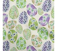 oneOone Cotton Poplin Bluish Violet Fabric Map Easter Fabric for Sewing Printed Craft Fabric by The Meter 42 Inch Wide