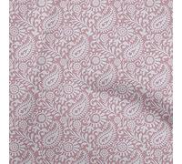 oneOone Cotton Poplin Dusty Pink Fabric Paisleys Paisley Craft Projects Decor Fabric Printed by The Meter 56 Inch Wide