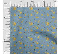 oneOone Cotton Poplin Fabric Honeycomb & Honey Bee Insect Print Sewing Fabric BTY 56 Inch Wide