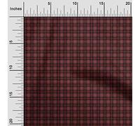 oneOone Cotton Poplin Fabric Tartan Check Decor Fabric Printed by The Meter 42 Inch Wide