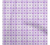 oneOone Cotton Poplin Lavender Fabric Valentine Heart Sewing Craft Projects Fabric Prints by Yard 42 Inch Wide
