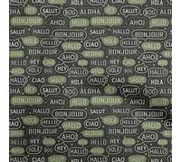 oneOone Cotton Poplin Olive Green Fabric Text Craft Projects Decor Fabric Printed by The Yard 42 Inch Wide