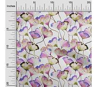 oneOone Cotton Poplin Pastel Purple Fabric Flower Watercolor Dress Material Fabric Print Fabric by The Meter 56 Inch Wide