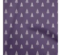 oneOone Cotton Poplin Purple Fabric Christmas Craft Projects Decor Fabric Printed by The Yard 42 Inch Wide