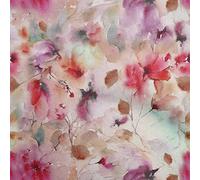 oneOone Cotton Poplin Red Fabric Abstract Watercolor Floral Sewing Material Print Fabric by The Yard 56 Inch Wide
