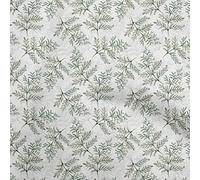 oneOone Cotton Poplin Twill Dark Green Fabric Leaf Dress Material Fabric Print Fabric by The Yard 56 Inch Wide