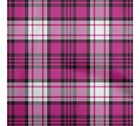 oneOone Cotton Silk Pink Fabric Tartan Dress Material Fabric Print Fabric by The Yard 42 Inch Wide