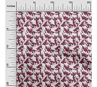 oneOone Georgette Viscose Burgundy Fabric Florals Craft Projects Decor Fabric Printed by The Yard 42 Inch Wide
