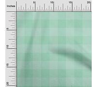 oneOone Silk Tabby Mint Green Fabric Gingham Check Dress Material Fabric Print Fabric by The Meter 42 Inch Wide